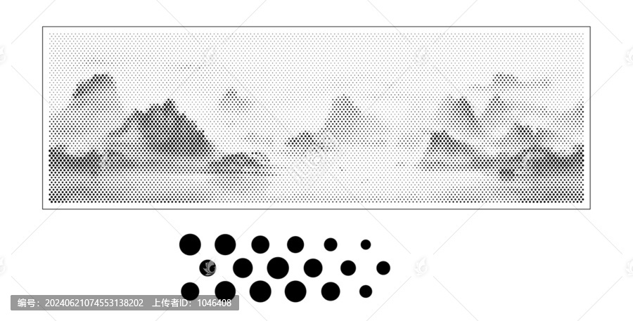 水墨山水沖孔板
