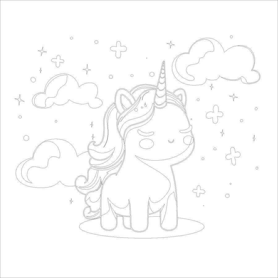 獨角獸可愛插畫