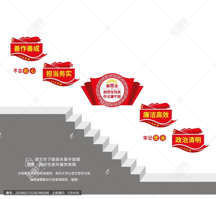 清廉機(jī)關(guān)樓梯墻