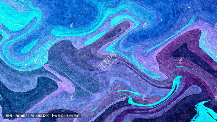 藍(lán)色肌理抽象油畫