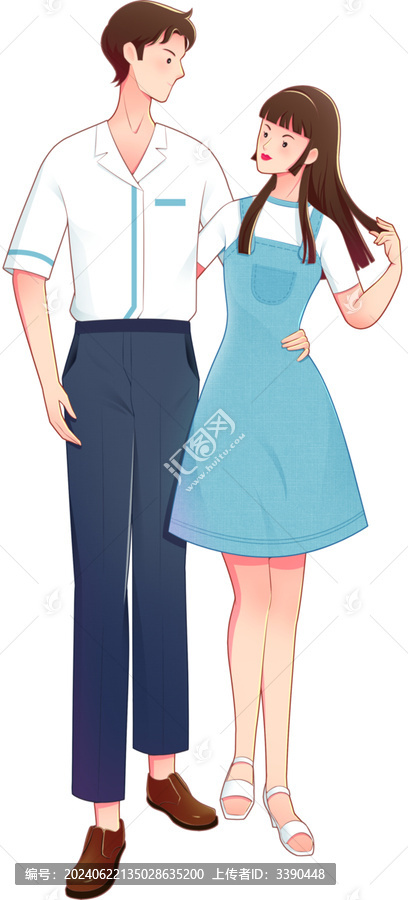 情人節(jié)七夕節(jié)情侶牽手免摳元素