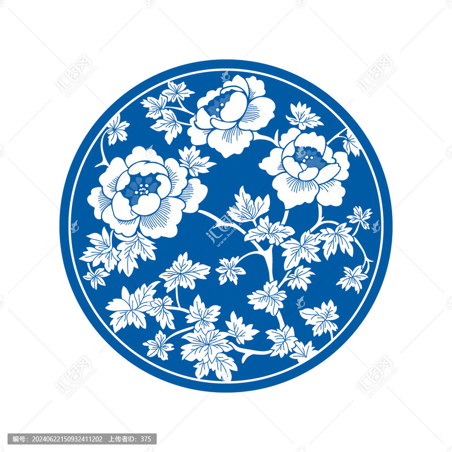 青花花紋