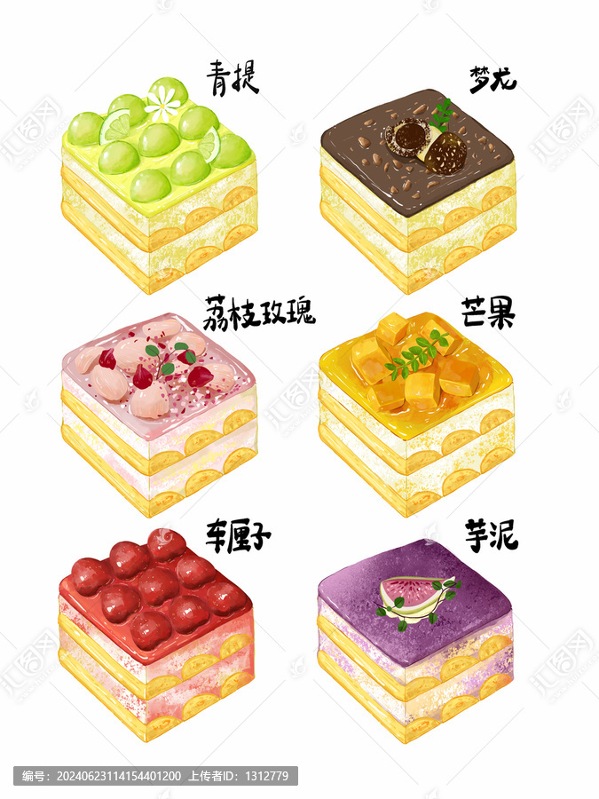 原創(chuàng)提拉米蘇插畫(huà)套圖