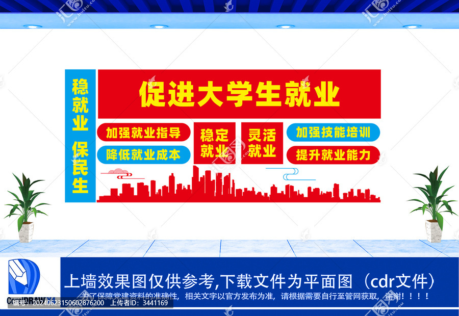 促進大學(xué)生就業(yè)設(shè)計文化墻