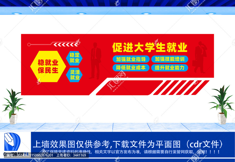 促進(jìn)大學(xué)生就業(yè)文化墻