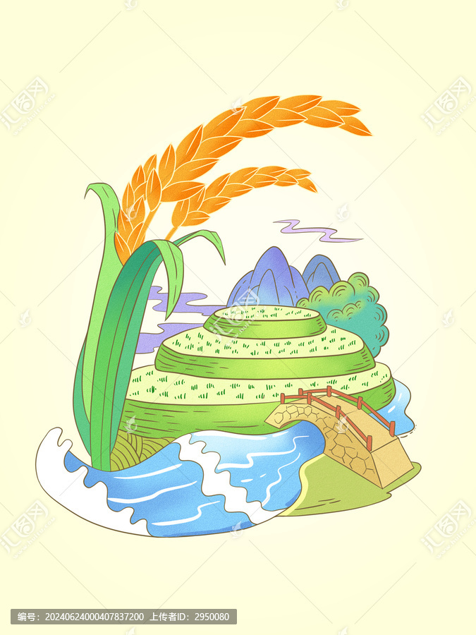大米插畫