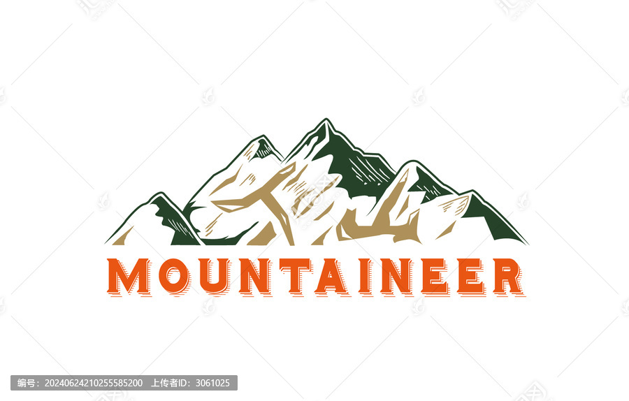 戶外運(yùn)動(dòng)登山山脈logo標(biāo)志