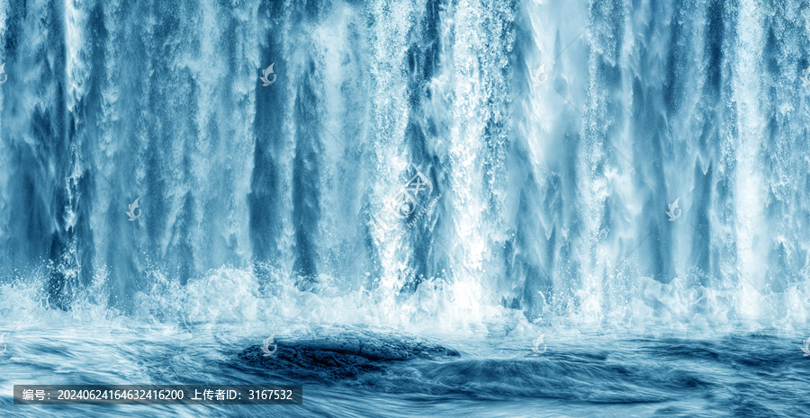 流水生財(cái)山水瀑布大瀑布