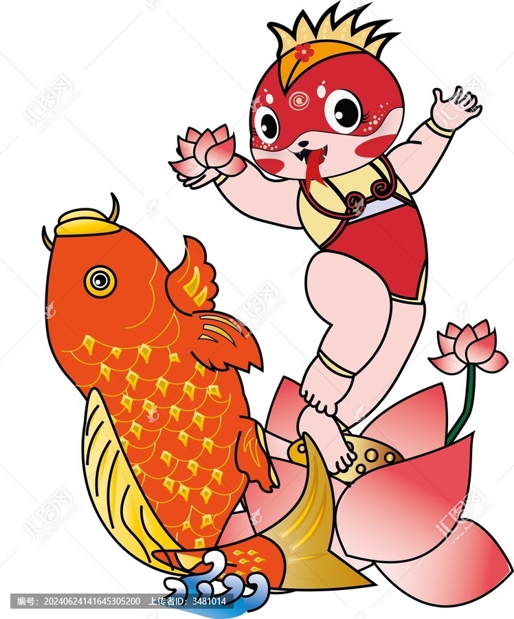 蛇年卡通插畫