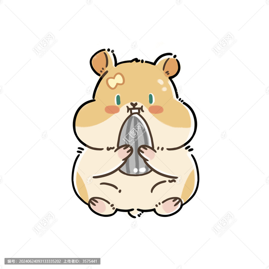 可愛卡通小動(dòng)物倉鼠