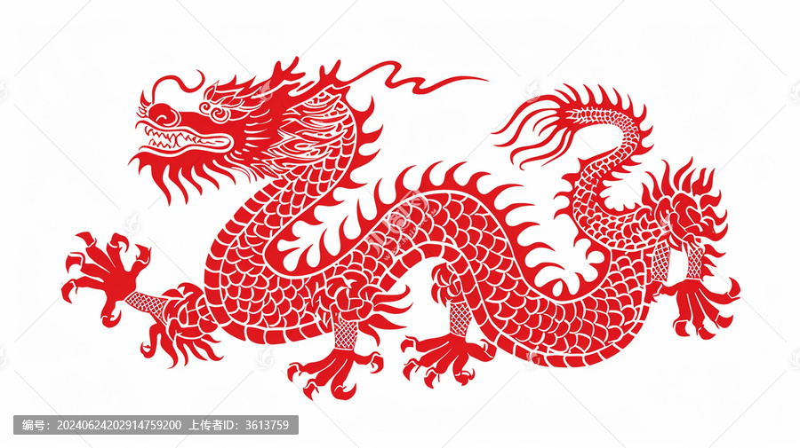 中國剪紙龍