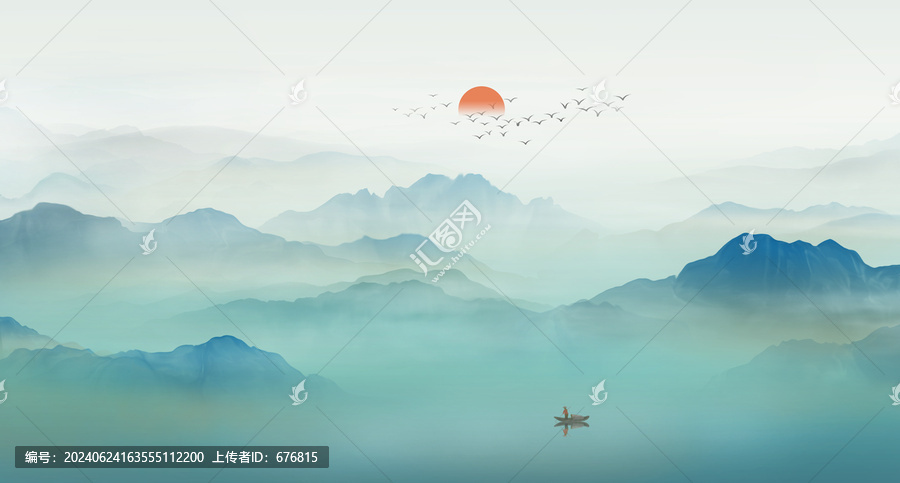 山水田園圖