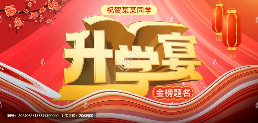 升學宴背景海報