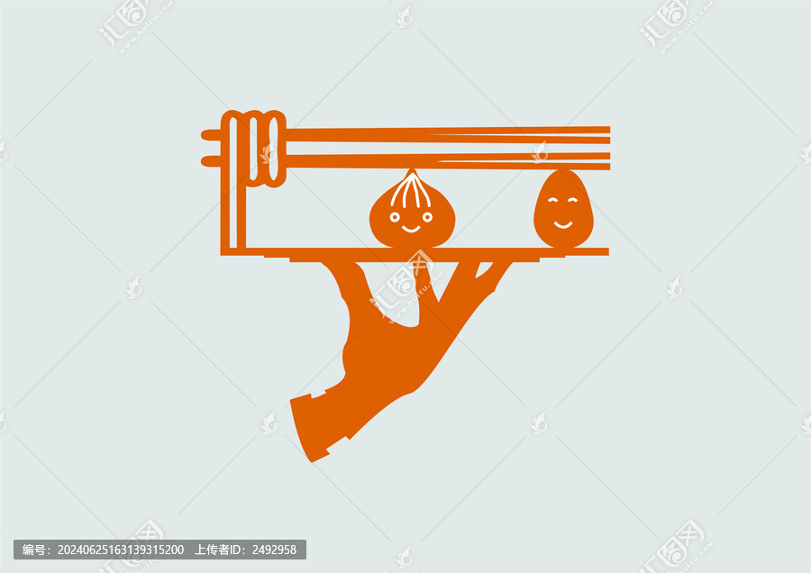 早餐包子面條logo標識