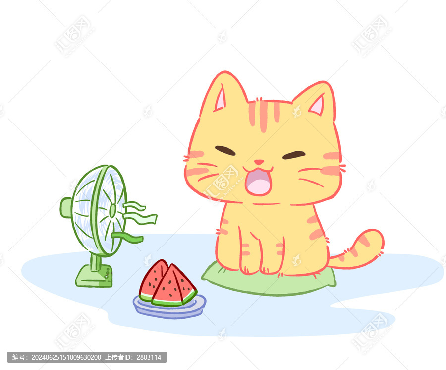 可愛(ài)夏季貓咪