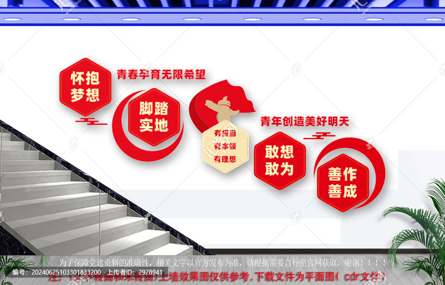 青年樓梯文化墻