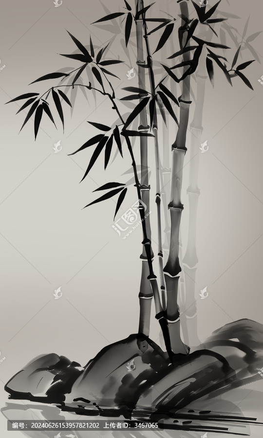 水墨竹子