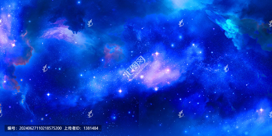 ktv藍(lán)色意境星空背景墻