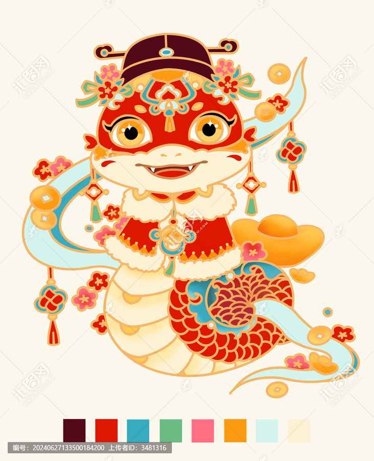 招財(cái)喜慶蛇