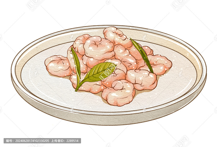 中國傳統美食浙江菜龍井蝦仁