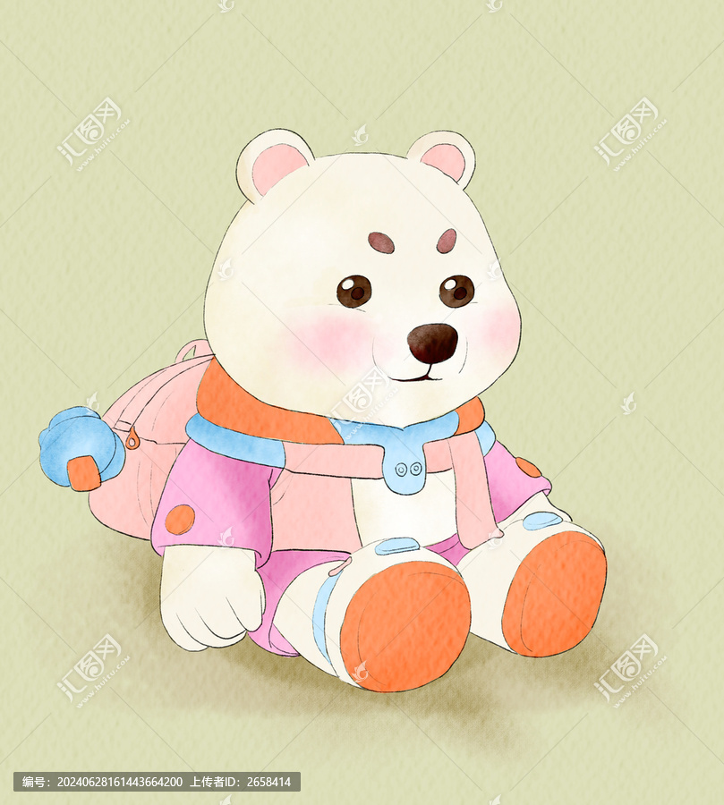 手繪可愛卡通熊