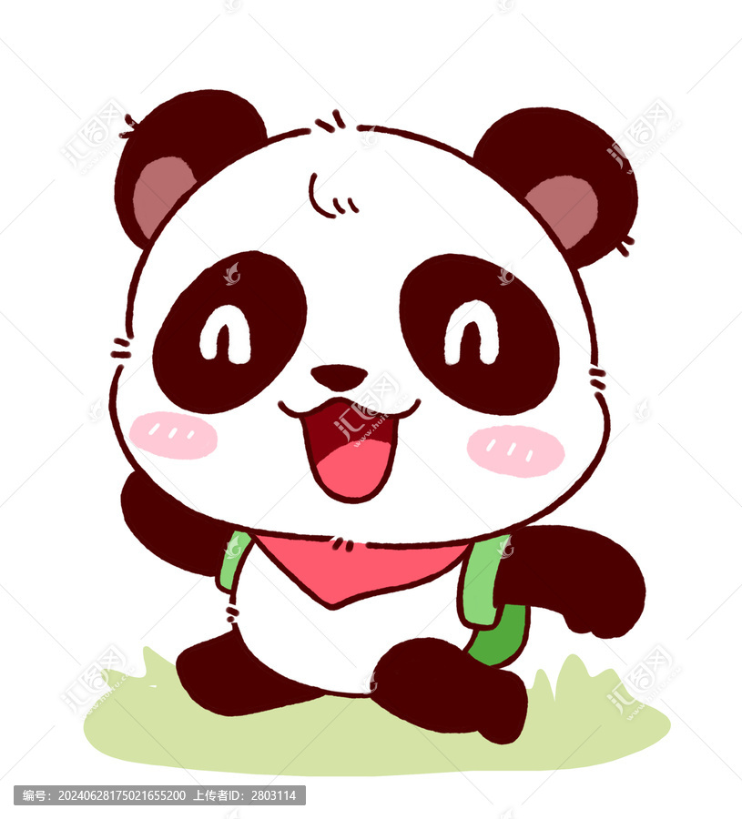 原創(chuàng)卡通背書包熊貓