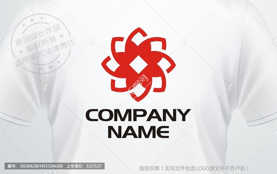 蓮花logo古錢幣標(biāo)志金融