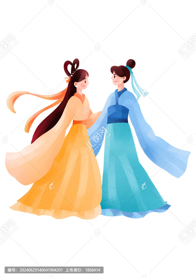 創(chuàng)意七夕情人節(jié)手繪插畫