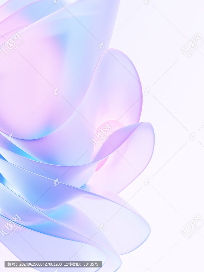 3D微軟風(fēng)柔軟磨砂玻璃波浪背景
