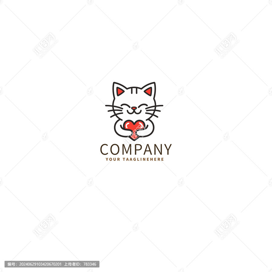 愛心小貓logo