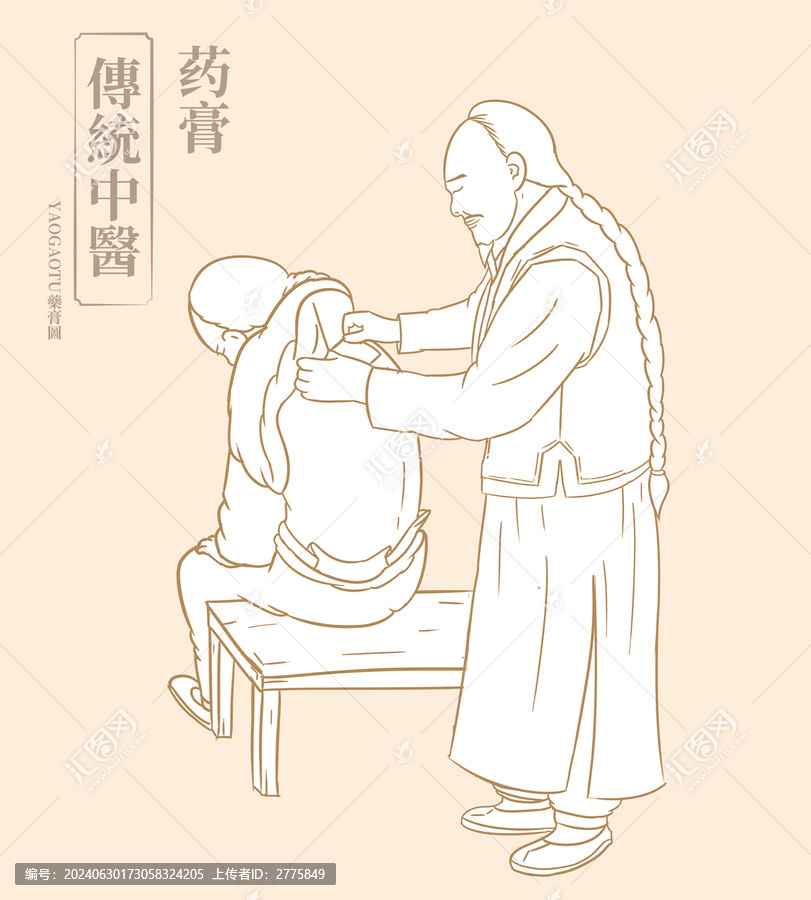 中醫(yī)藥膏貼膏描白