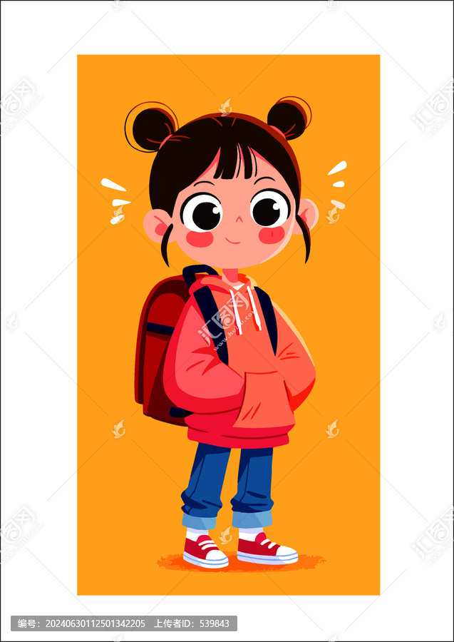 女孩卡通形象設計