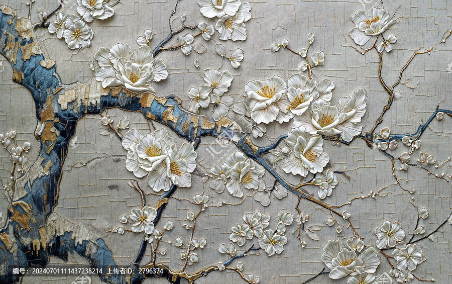 刺繡梅花高清
