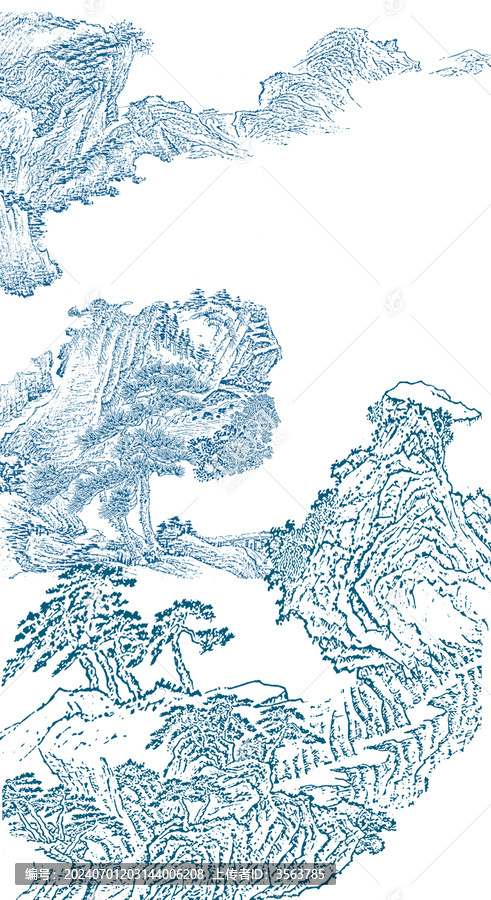 新中禪意山水玄關(guān)掛畫