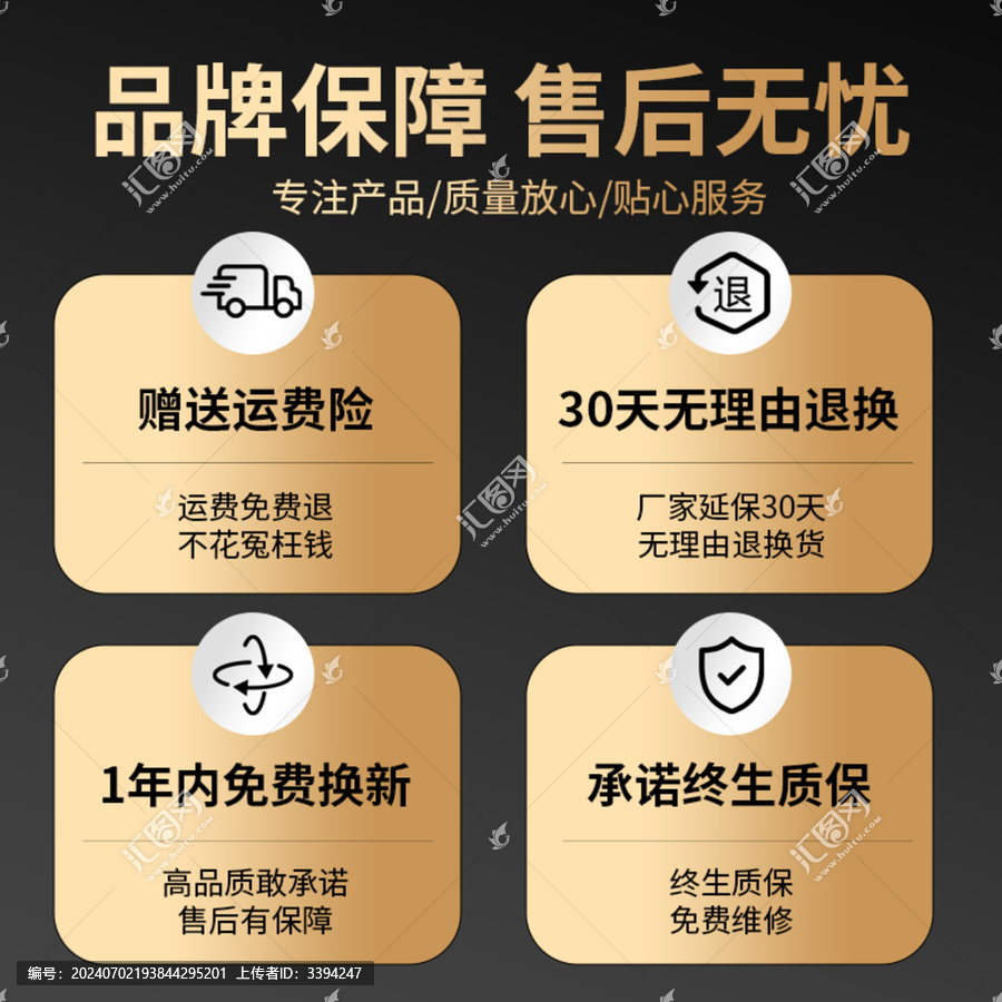 品牌保障售后無憂模塊