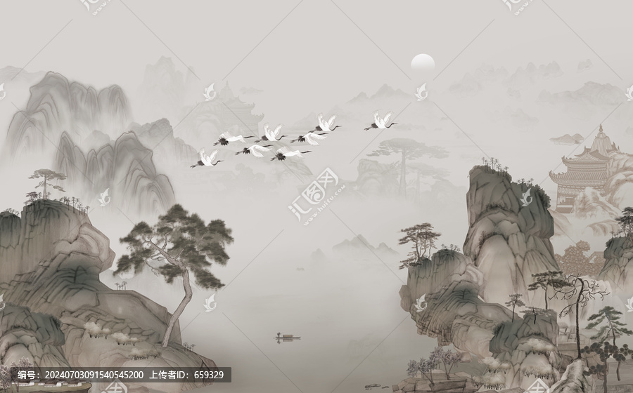 國畫山水圖
