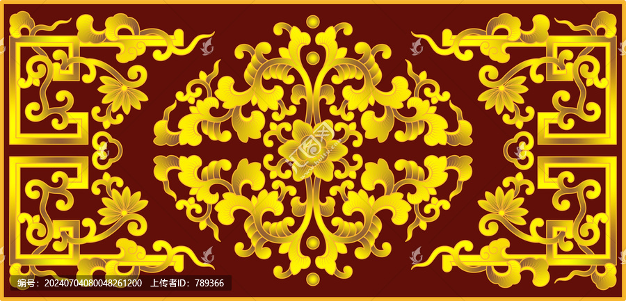 精美禮盒金色花紋