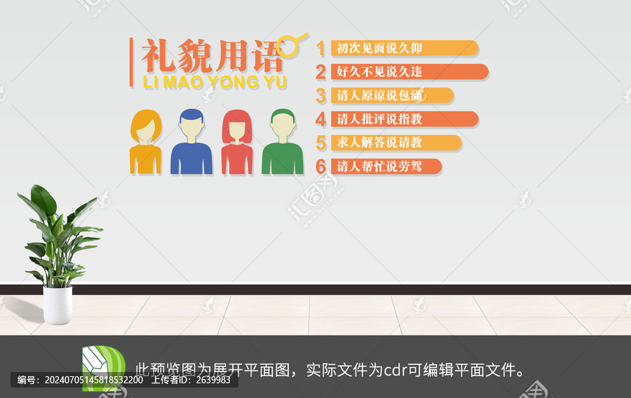 禮貌用語文化墻