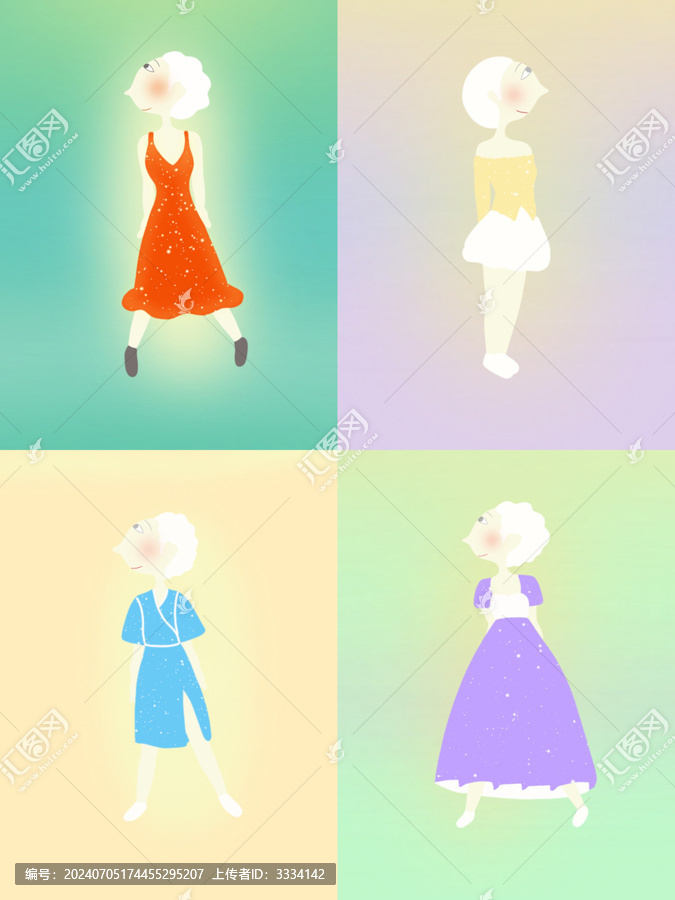 穿裙子的美麗少女
