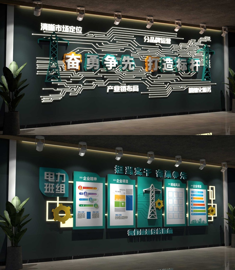 電力班組文化墻