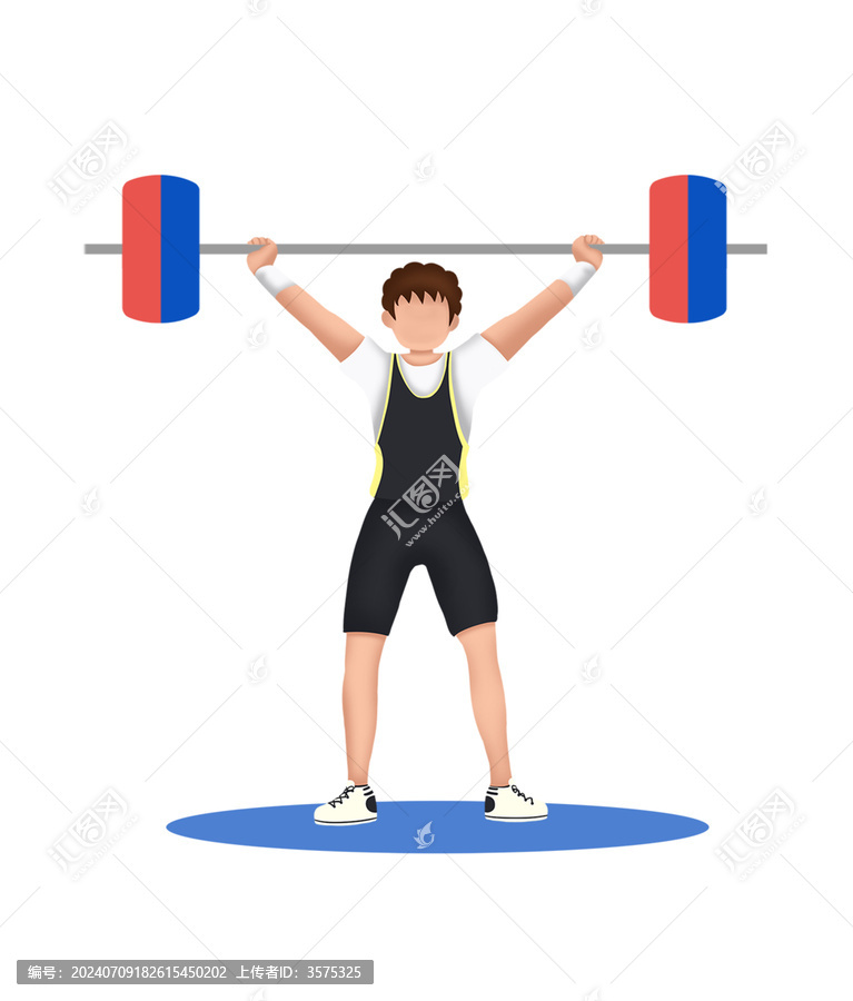 舉重的男人扁平風(fēng)