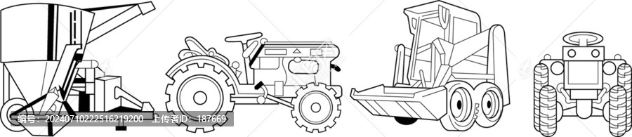 手繪農(nóng)機(jī)