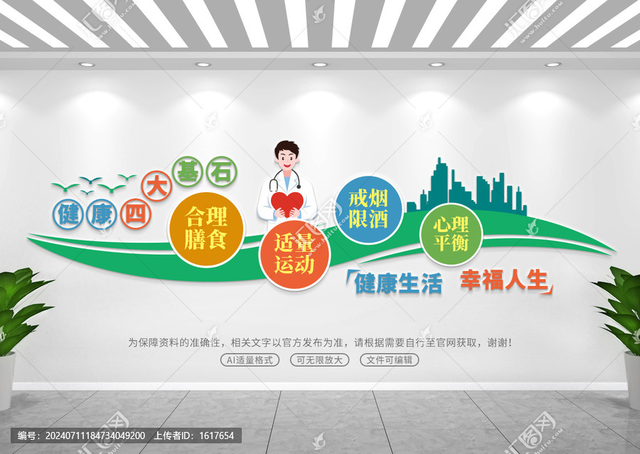 健康四大基石文化墻