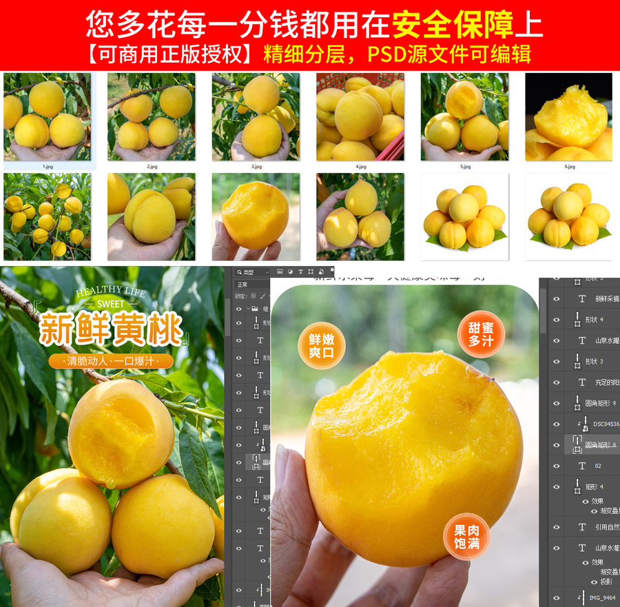 黃桃詳情頁