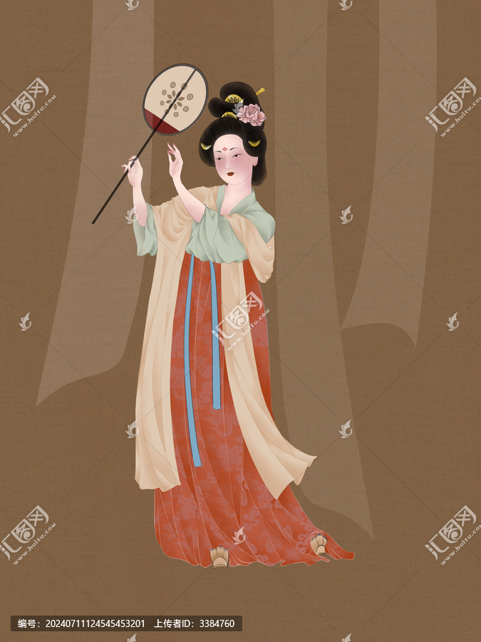 簪花仕女圖