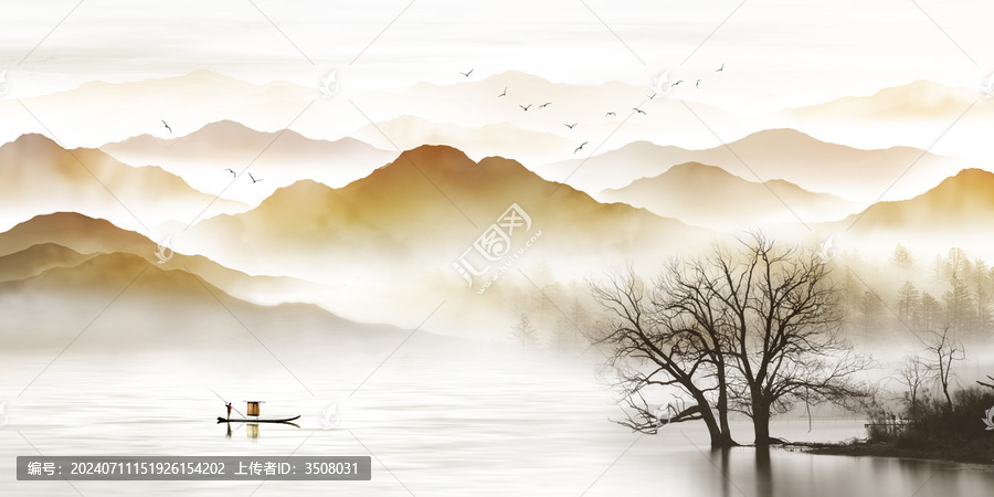 新中式意境山水畫