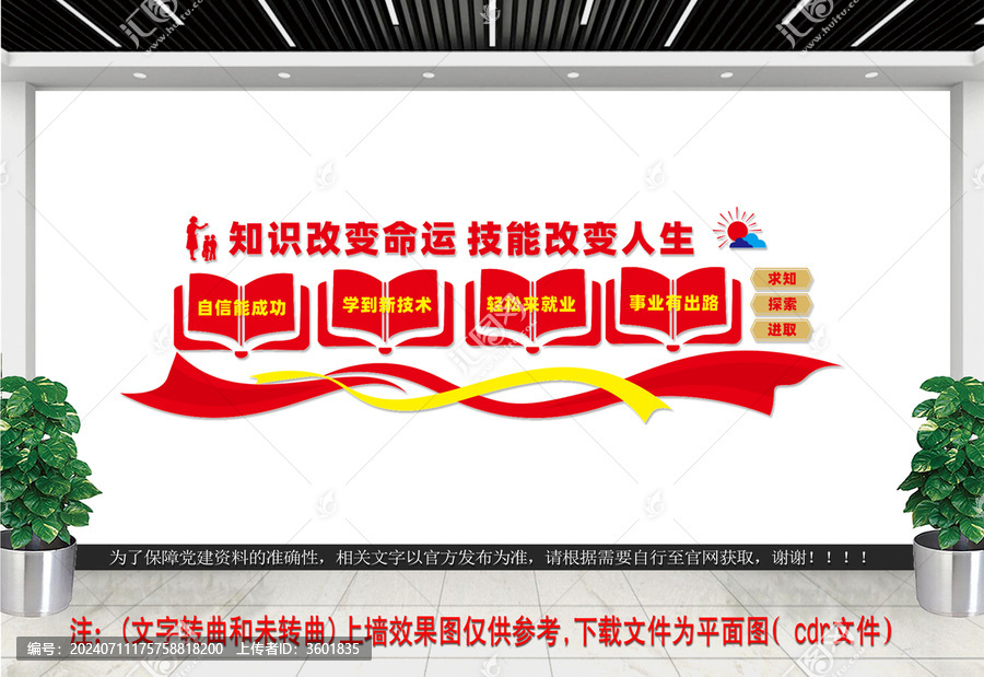 知識(shí)改變命運(yùn)文化墻