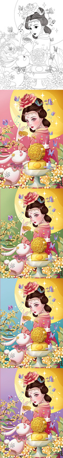 中秋插畫