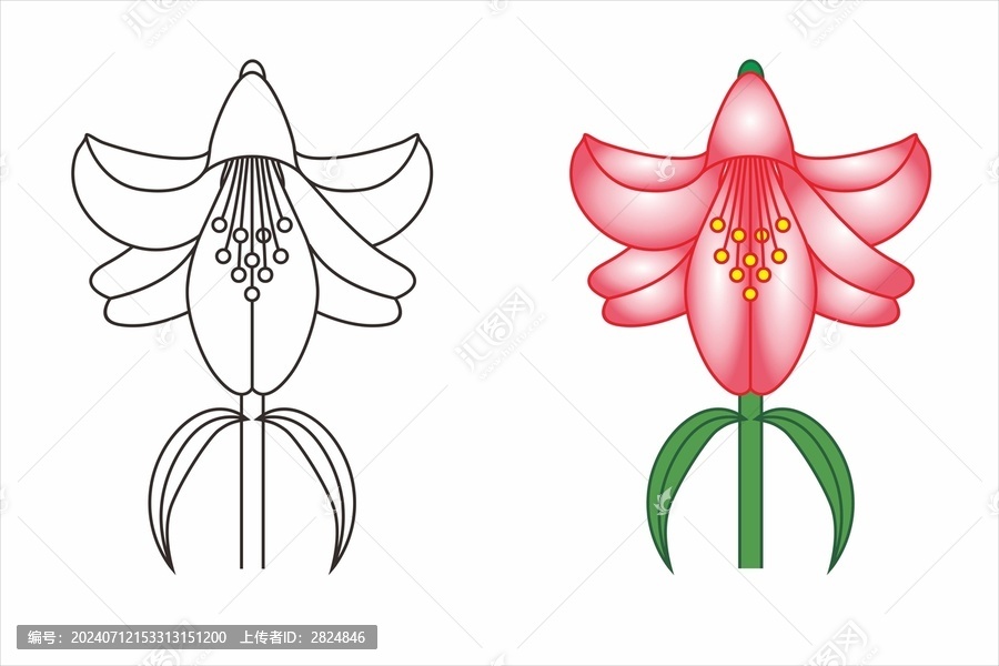 百合花形設(shè)計(jì)