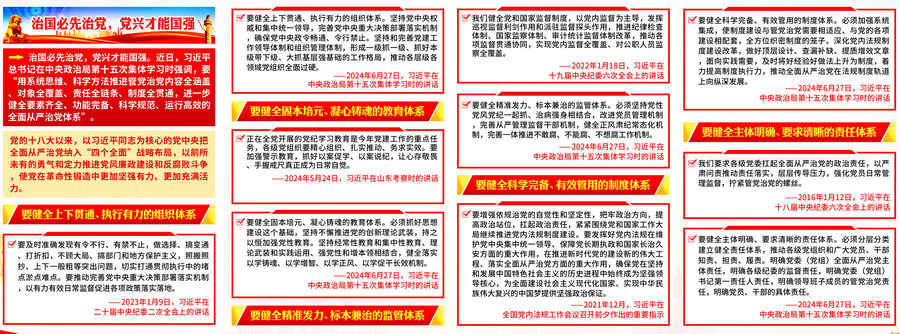 健全全面從嚴治黨體系